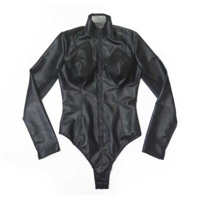 black leather bodysuit |peel Leather Bodysuit |Emma Peel Style
