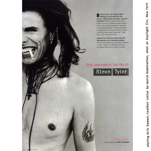 leather fetish colar on Steven Tyler
